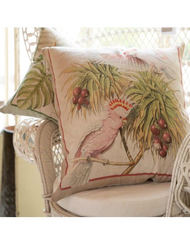 Cuscino decorativo in lino Parrot Tessitura Toscana Telerie